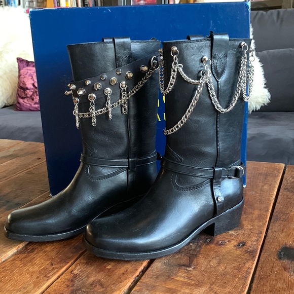 Polo Ralph Lauren One of a kind Harness Boot with chain embellishment. - Picture 1 of 12